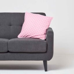 Cotton Polka Dots Cushion Cover - Pink / 45cm - thumbnail 2