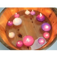 Small Romantic Unscented Floating Candle - Pink