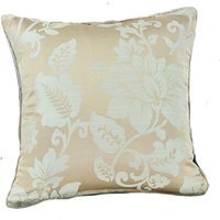 Soft Luxury Jacquard Floral Cushion - Cream