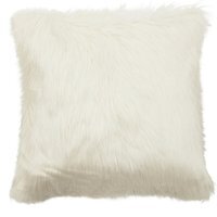 Bosie Lamina Cream Square Fur Cushion - Cream