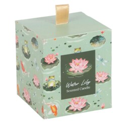 Serene Water Lily Candle For Relaxation And Gifting - Green - thumbnail 3