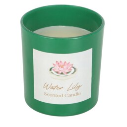 Serene Water Lily Candle For Relaxation And Gifting - Green - thumbnail 4