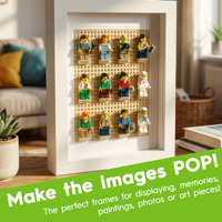 "3D Box Photo Frames - A5 (6 x 8"") - Dark Wood - Pack of 5 - Brown"
