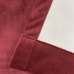 Pair of Oxford Blackout Velvet Supersoft Tape Top - Red / 168cm / 137cm - thumbnail 2
