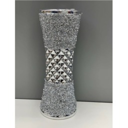 Large Ceramic Flower Vase - Silver - Silver - thumbnail 2