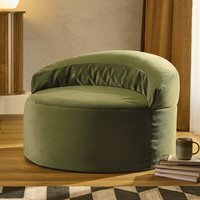 icon Orb Accent Chair Matt Velvet, Olive - Olive