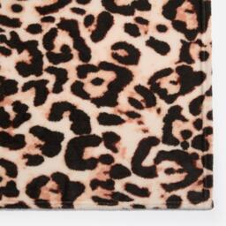 Ultra Soft Leopard Print Throw - Brown - thumbnail 3