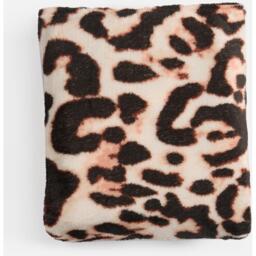 Ultra Soft Leopard Print Throw - Brown - thumbnail 2