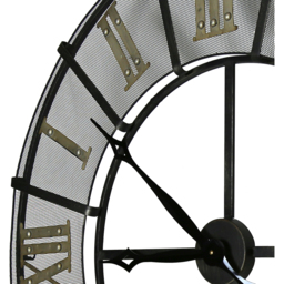 Wrought Iron Outdoor Garden Metal Clock - Black, Gold - thumbnail 3