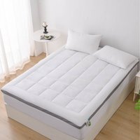 Memory Foam Cushioned Anti Allergy Mattress Topper - White / 150cm - image 1