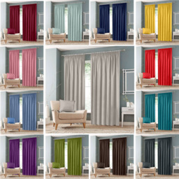 Blackout Curtains Pencil Pleat - Cream / 46in / 54in - thumbnail 2