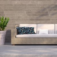 Roses  Other Bright Flowers Outdoor Cushion - Blue / 60cm - image 1