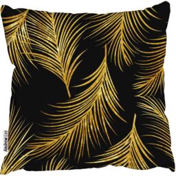 Golden palm leaves Outdoor Cushion - Yellow / 60cm - thumbnail 2