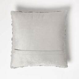 Grace Pleated Pink Velvet Cushion - Grey - thumbnail 3