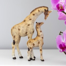 Mother And Baby Giraffe Ornament - Neutral - thumbnail 2