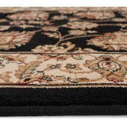 Opulent Gold Floral Living Area Rug - Black & Gold / 120cm x 170cm - thumbnail 5