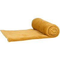 Ochre Supersoft Throw - Ochre - thumbnail 1