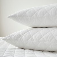 Martex Naturals Cotton Quilted Mattress and Pillow Protector Set - White / King