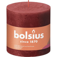 Bolsius Rustic Delicate Red Shine Pillar Candle - Red