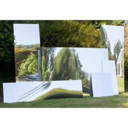 Acrylic Rectangular Garden Mirror Wall - Silver / 90cm / 1.485kg - thumbnail 5