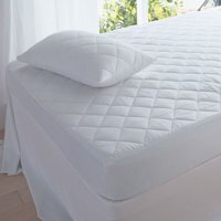 Quilted Waterproof Microfibre Mattress Protector - White / Small Single / 190cm / 76cm