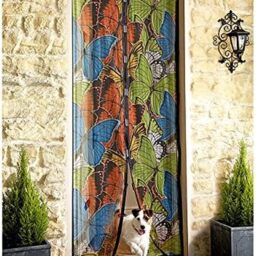 Butterfly Design Magnetic Fly Screen Door Curtain - Orange, Blue, Green - thumbnail 2