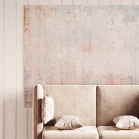 Pastel Pink Abstract Washable Area Rug - Pastel Pink & Beige / 160cm x 230cm - image 1