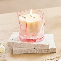 Soy Wax Scented Candle in Glass Jar - Pink