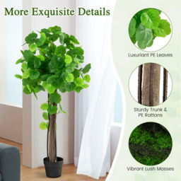 Artificial Crabapple Tree Fake Plant in Pot - Green - thumbnail 5