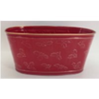 Classic Red Christmas Holly Trough - Red