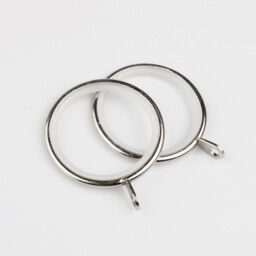 Metal Curtain Rings - Polished Steel / Fits 25 / 28 mm curtain poles - thumbnail 4