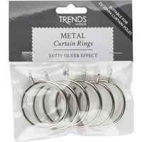 Metal Curtain Rings - Polished Steel / Fits 25 / 28 mm curtain poles - thumbnail 1