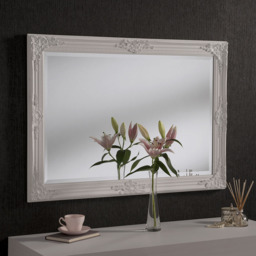 Traditional Rectangular Mirror - White - thumbnail 3