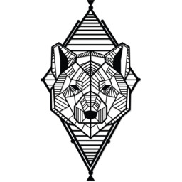 Geo Wild Theme Wall Art Metal Decorative Object - Black - Black - thumbnail 2