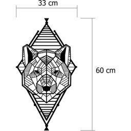 Geo Wild Theme Wall Art Metal Decorative Object - Black - Black - thumbnail 3