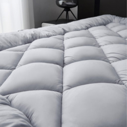Shredded memory foam mattress topper - Light Grey / 135cm / 10cm - thumbnail 4