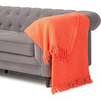 100 Acrylic Throw - 170cm x 130cm - Orange / 0.46kg
