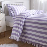 Frill Edge Duvet Cover Set - Lilac / Double - image 1