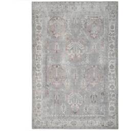 Distressed Floral Medallion Persian Non Slip Washable Area Rug - Grey / 170 x 120cm - thumbnail 3
