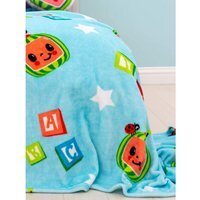 Cocomelon Friends Fleece Blanket - Blue/White