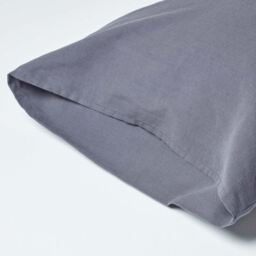 Homescapes Linen Pillowcase, Housewife Style - Dark Grey / 74cm / 48cm - thumbnail 3