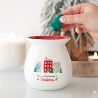 Christmas Village Oil and Wax Burner Gift Set - white - thumbnail 1