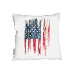 American Grunge Flag Outdoor Cushion - Red / 60cm - thumbnail 2