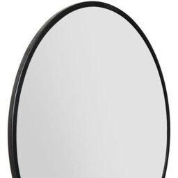 "The Fenestra - Black Edged Circular Modern Wall Mirror 43"" - Black" - thumbnail 4