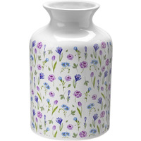 Ceramic Wildflower Floral Print Vase (H23.5cm x D15cm) - Multicolour