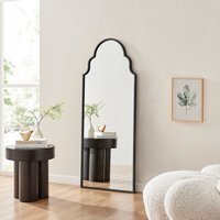 Hima Full Length Lean-To Metal Frame Moroccan Arch Wall Mirror - Black - image 1