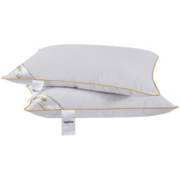 Luxury Goose Feather and Down Pillow - White / 2 - thumbnail 3