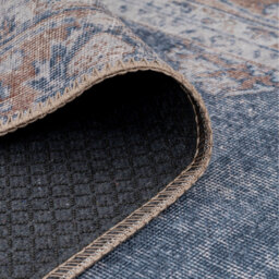 Vintage Washable Rug - Denim Blue / 170 x 120cm - thumbnail 3