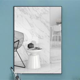 Metal Frame Rectangular Wall Mirror - Black - thumbnail 2