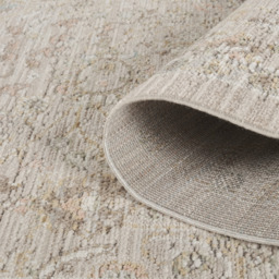 Maia Washable Living Room Traditional Floral Oriental Area Rug Low Pile Non Slip - Beige / 180cm - thumbnail 4